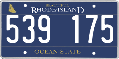 RI license plate 539175