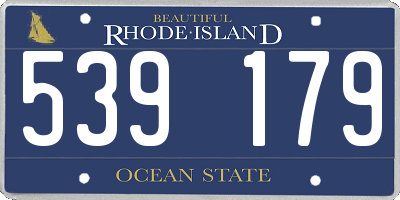 RI license plate 539179