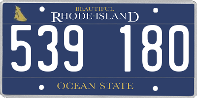 RI license plate 539180
