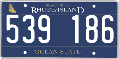RI license plate 539186