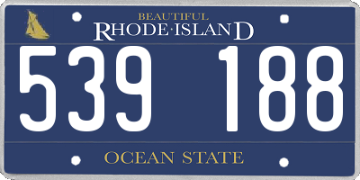 RI license plate 539188