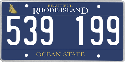 RI license plate 539199