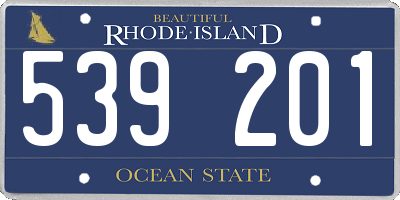 RI license plate 539201