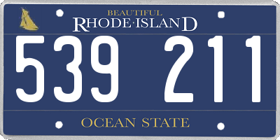 RI license plate 539211