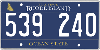 RI license plate 539240