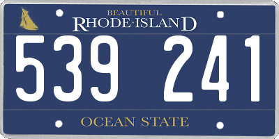 RI license plate 539241