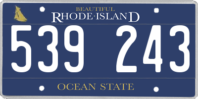 RI license plate 539243