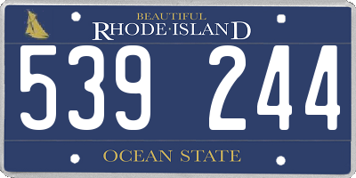 RI license plate 539244