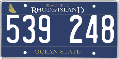 RI license plate 539248
