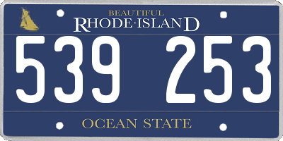 RI license plate 539253