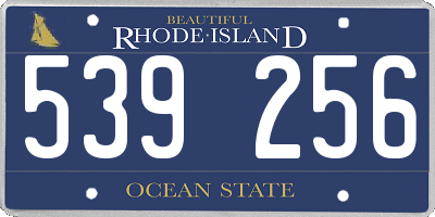 RI license plate 539256