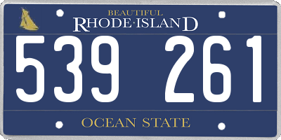 RI license plate 539261