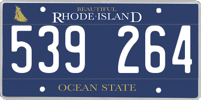 RI license plate 539264