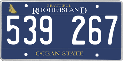 RI license plate 539267
