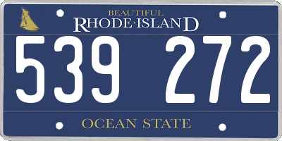 RI license plate 539272