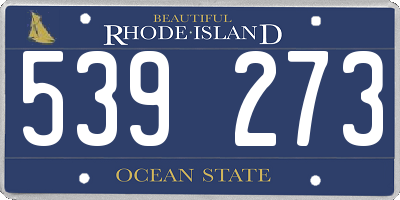 RI license plate 539273