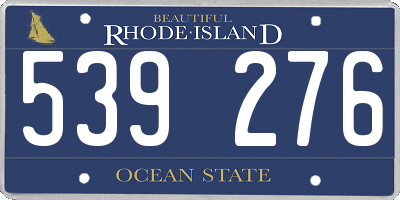 RI license plate 539276