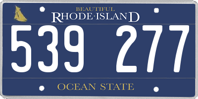 RI license plate 539277
