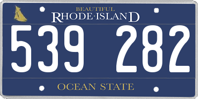 RI license plate 539282