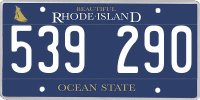 RI license plate 539290