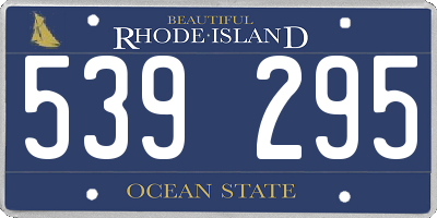 RI license plate 539295