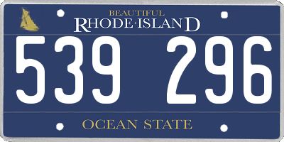 RI license plate 539296