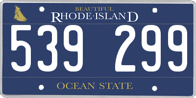 RI license plate 539299