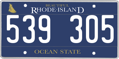 RI license plate 539305