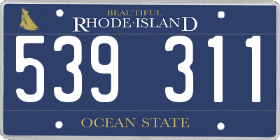 RI license plate 539311