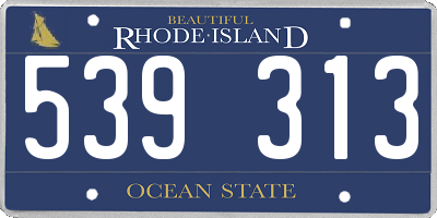 RI license plate 539313