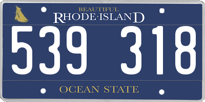 RI license plate 539318