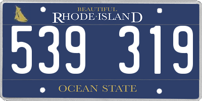 RI license plate 539319
