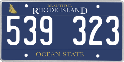 RI license plate 539323
