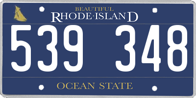 RI license plate 539348