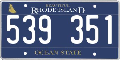 RI license plate 539351