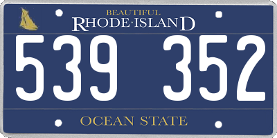 RI license plate 539352