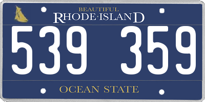 RI license plate 539359