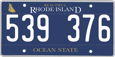 RI license plate 539376