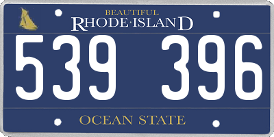 RI license plate 539396