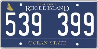 RI license plate 539399