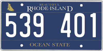 RI license plate 539401