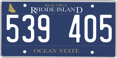 RI license plate 539405