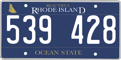 RI license plate 539428