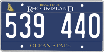RI license plate 539440