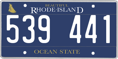 RI license plate 539441