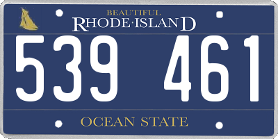 RI license plate 539461