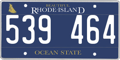 RI license plate 539464