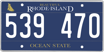 RI license plate 539470
