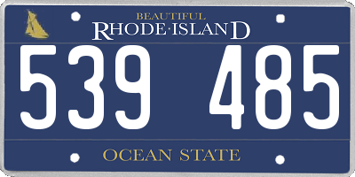 RI license plate 539485