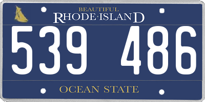 RI license plate 539486